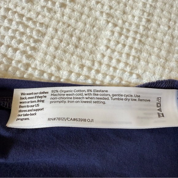 EILEEN FISHER Traceable Organic Cotton Jersey Funnel Neck Tank Top Iris Size S - Picture 6 of 9